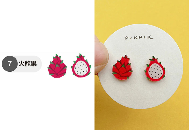 水果禮盒系列 耳環耳夾別針(多款可選)